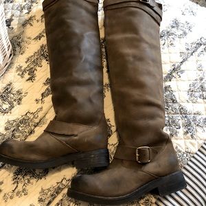 Jeffrey Campbell over the knee moto boots